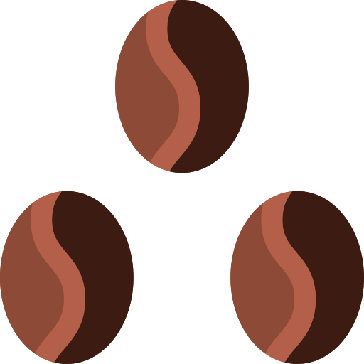 ziarna kawy Basic Rounded Flat ikona