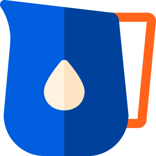 melk pot Basic Rounded Flat icoon
