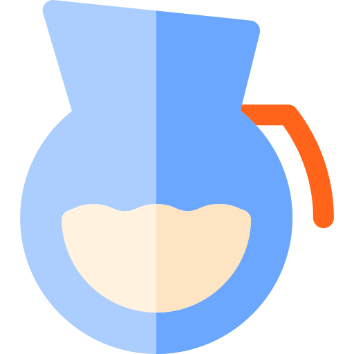melk pot Basic Rounded Flat icoon