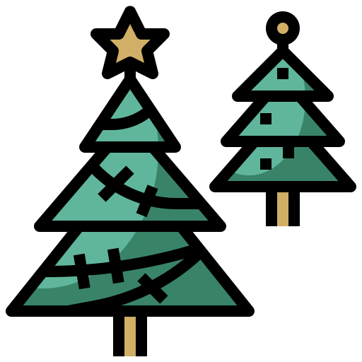 Christmas tree Surang Lineal Color icon