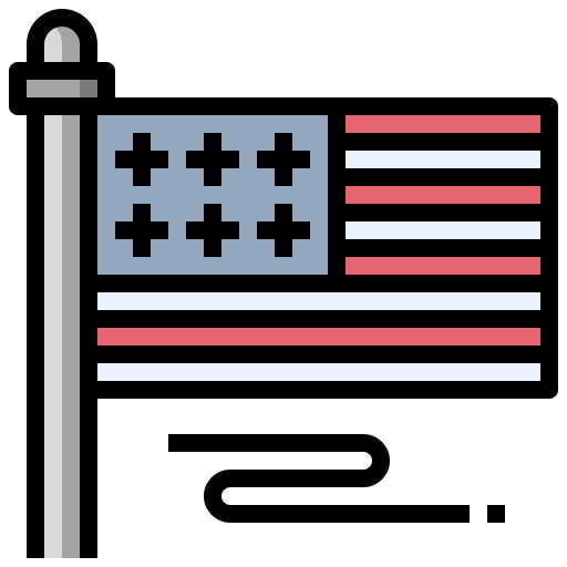 vereinigte staaten von amerika Surang Lineal Color icon