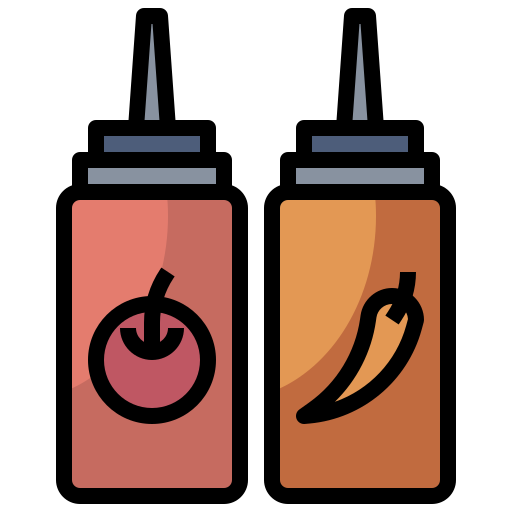 ketchup Surang Lineal Color icona
