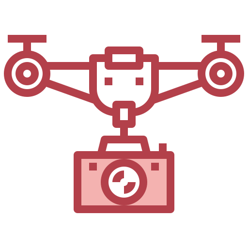 Camera drone Surang Red icon