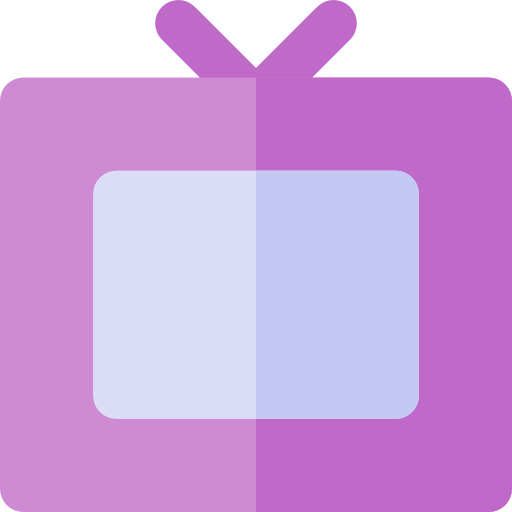 telewizja Basic Rounded Flat ikona