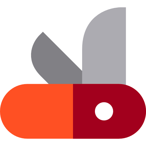 schweizer taschenmesser Basic Straight Flat icon