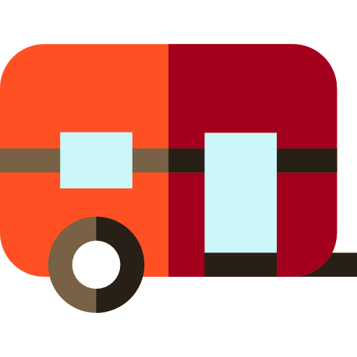 caravane Basic Straight Flat Icône
