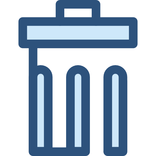 basura Monochrome Blue icono