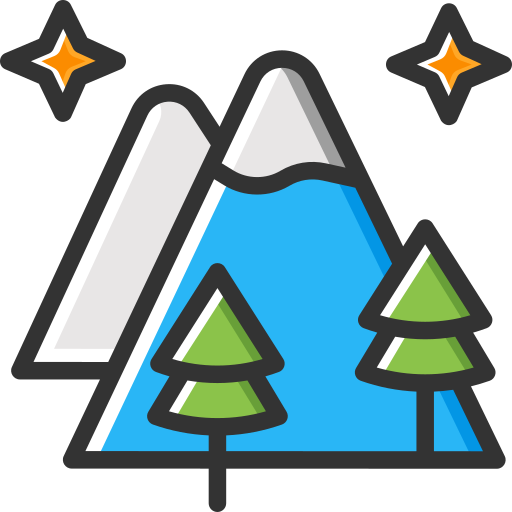 montañas SBTS2018 Lineal Color icono