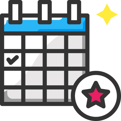 Calendar SBTS2018 Lineal Color icon