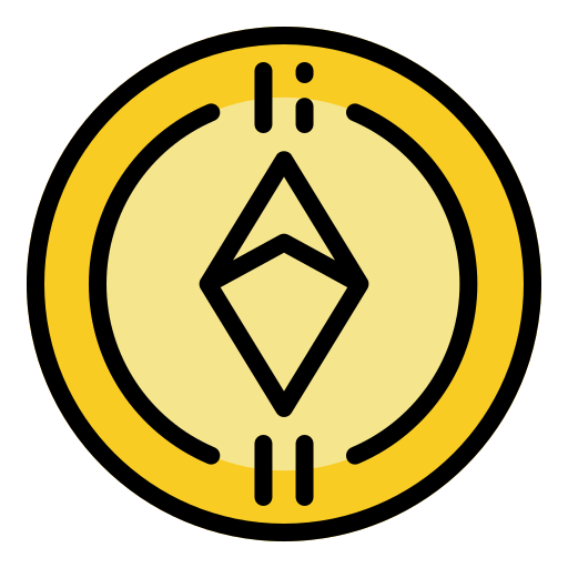 Ethereum coins Generic Outline Color icon
