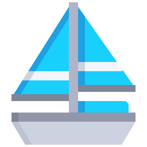 Sailboat Justicon Flat icon