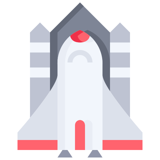 Rocket ship Justicon Flat icon