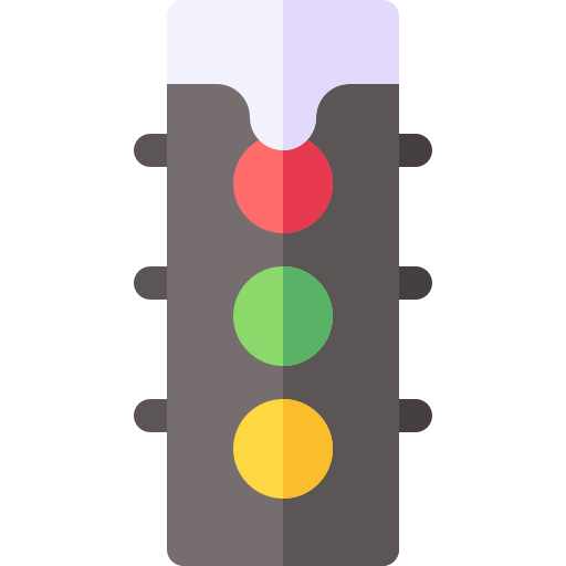 semáforo Basic Rounded Flat Ícone