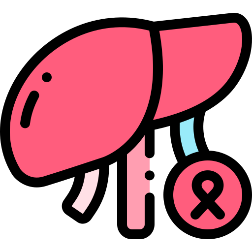 肝臓がん Detailed Rounded Lineal color icon