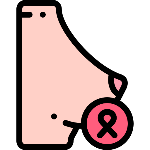 Рак молочной железы Detailed Rounded Lineal color иконка
