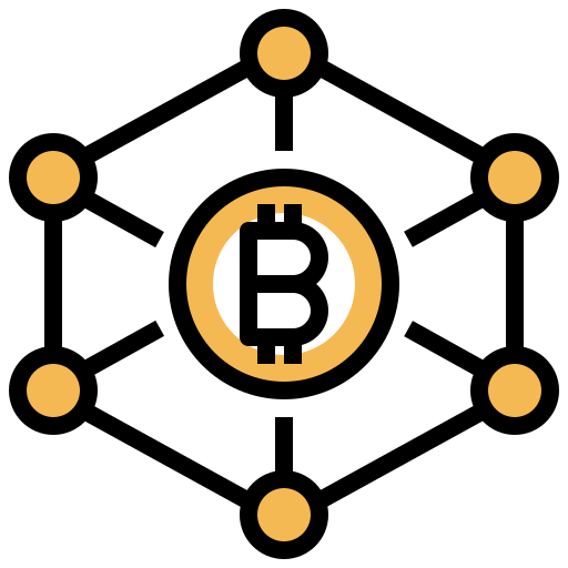 bitcoin Surang Lineal Color icono