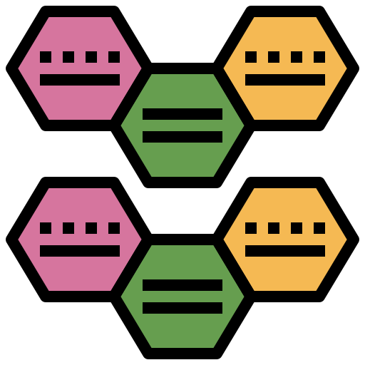 hexagon Surang Lineal Color icon