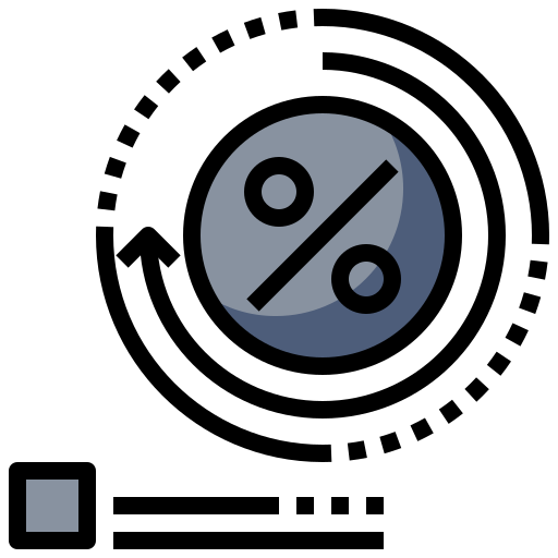 percentagem Surang Lineal Color Ícone