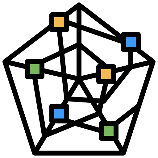 pentagon Surang Lineal Color icon
