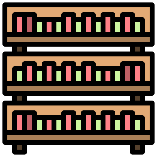 Bookshelf Surang Lineal Color icon