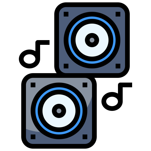 Loudspeakers Surang Lineal Color icon