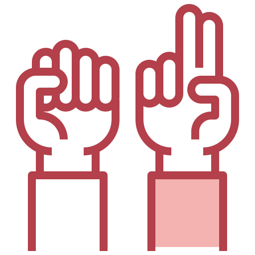 Sign language Surang Red icon