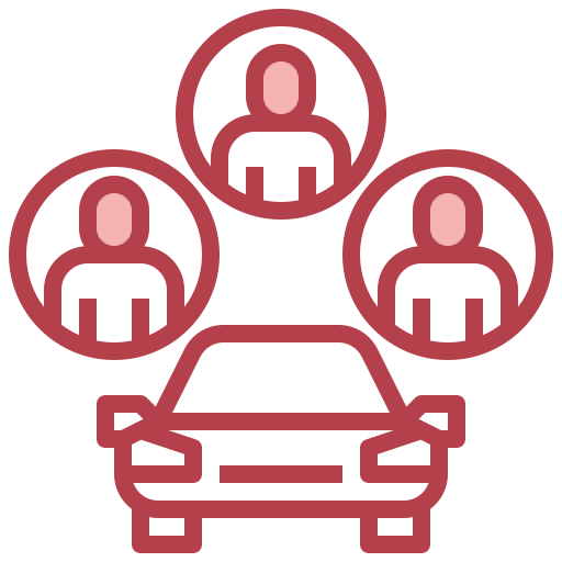 Car sharing Surang Red icon