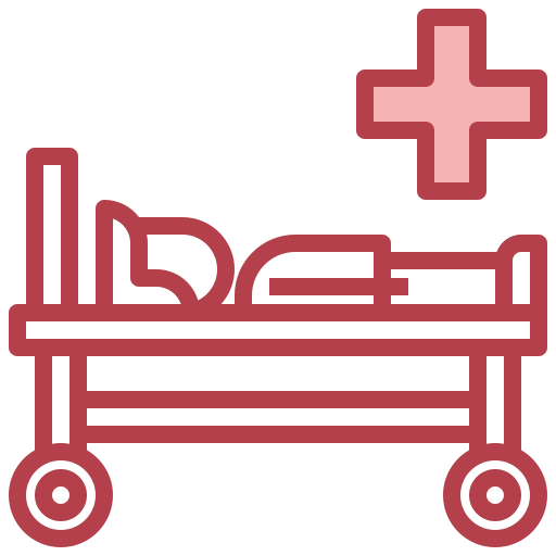 Hospital bed Surang Red icon