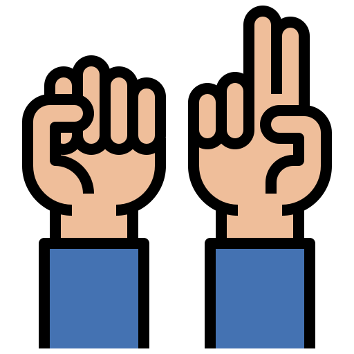 linguaggio dei segni Surang Lineal Color icona