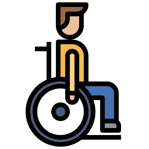 silla de ruedas Surang Lineal Color icono