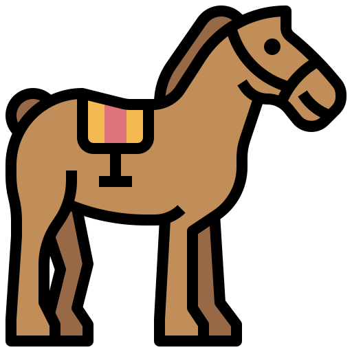 paard Surang Lineal Color icoon
