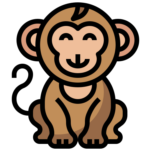 małpa Surang Lineal Color ikona