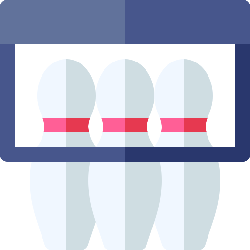 Bowling pins Basic Rounded Flat icon