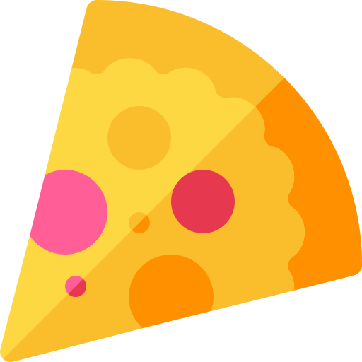 kawałek pizzy Basic Rounded Flat ikona