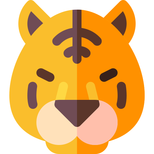 Тигр Basic Rounded Flat иконка