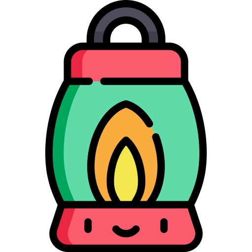 오일 램프 Kawaii Lineal color icon