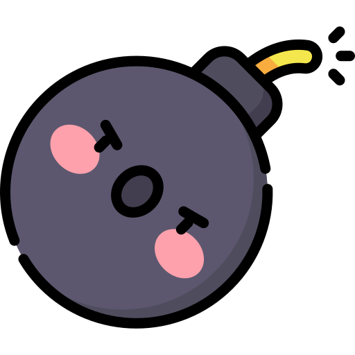 爆弾 Kawaii Lineal color icon