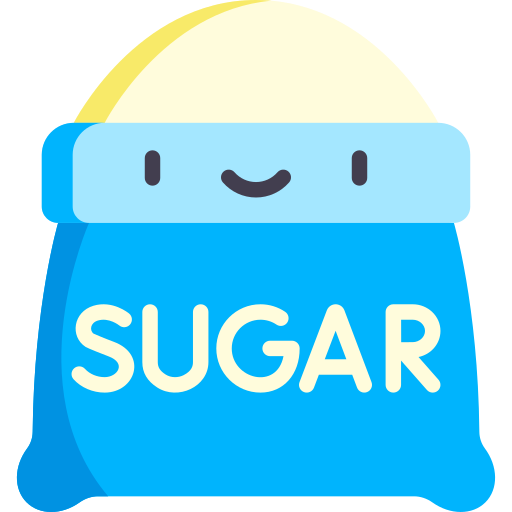 azúcar Kawaii Flat icono