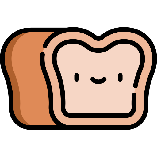 Хлеб Kawaii Lineal color иконка