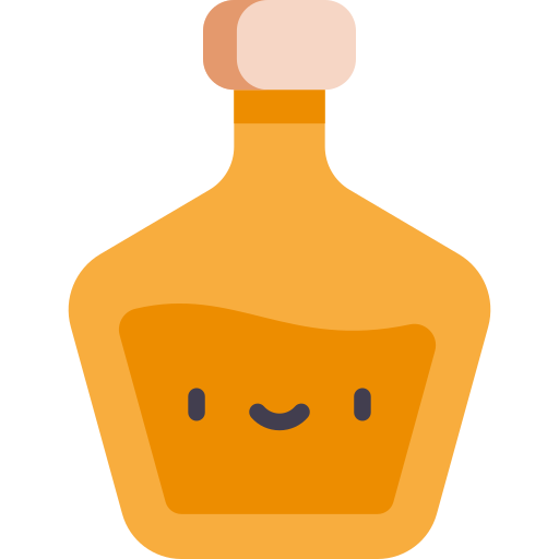whisky Kawaii Flat ikona