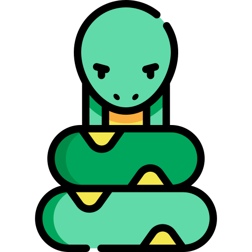 Snake Kawaii Lineal color icon