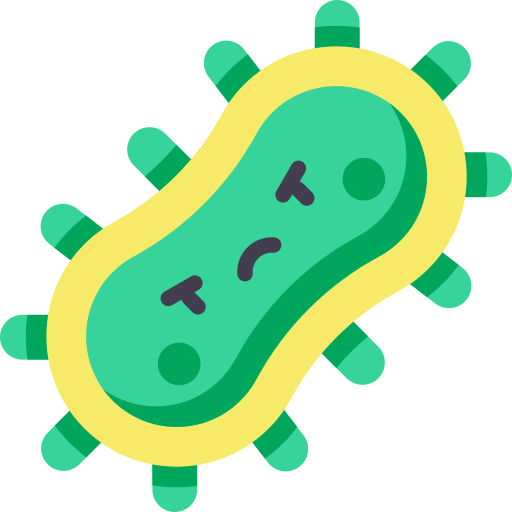 Бактерии Kawaii Flat иконка