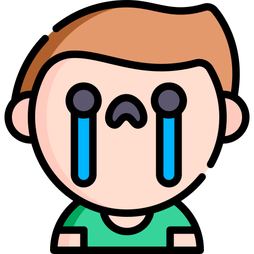 Crying Kawaii Lineal color icon