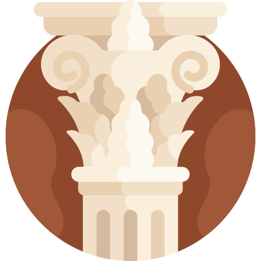 Corinthian pillar Detailed Flat Circular Flat icon