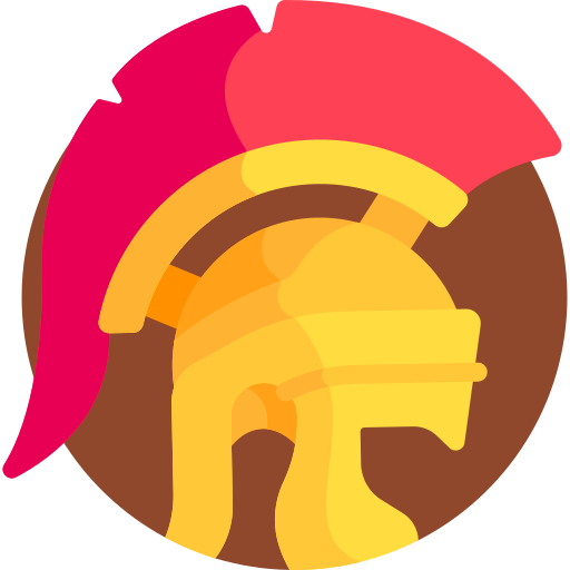 Римский шлем Detailed Flat Circular Flat иконка