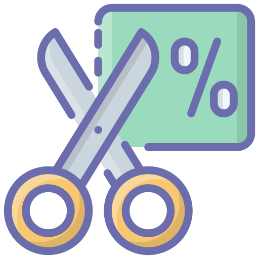 Price cut Generic Outline Color icon