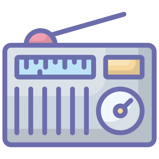 radio Generic Outline Color icona