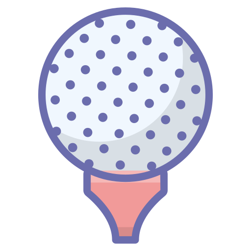 ゴルフボール Generic Outline Color icon