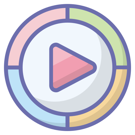botón de play Generic Outline Color icono