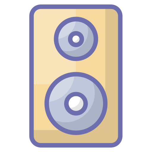 głośnik niskotonowy Generic Outline Color ikona